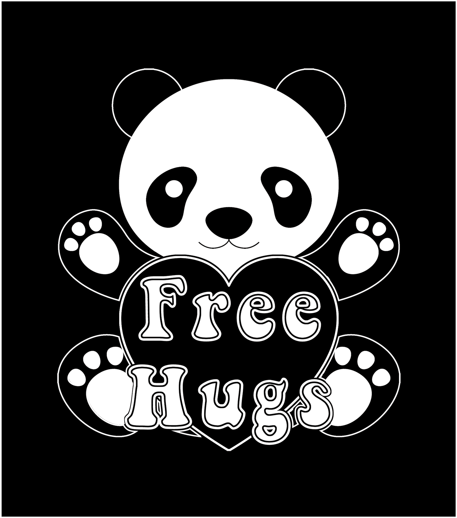 Free Hugs Panda - Vox Special - Clothes and Accessories - Wear transformative ideas - Vox Boutique