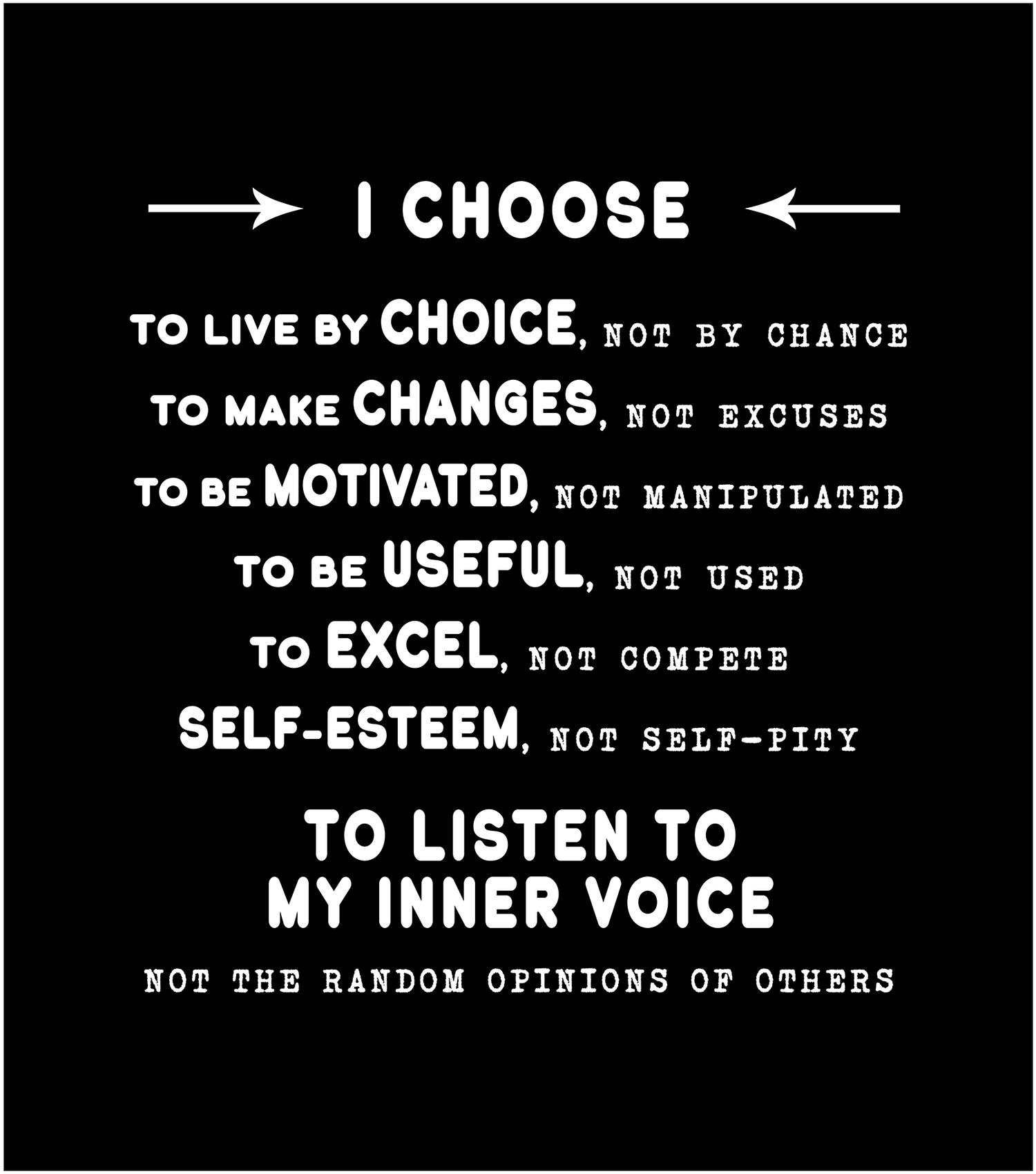 I Choose - Vox Wisdom Collection - Clothes and Accessories - Wear inspiring words - Vox Boutique