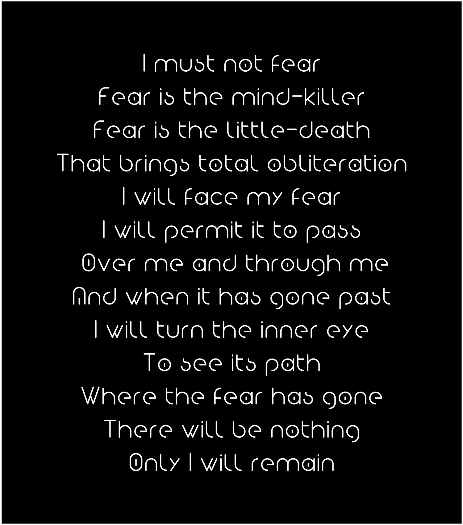 I must not fear - Vox Wisdom Collection - Clothes and Accessories - Wear inspiring words - Vox Boutique