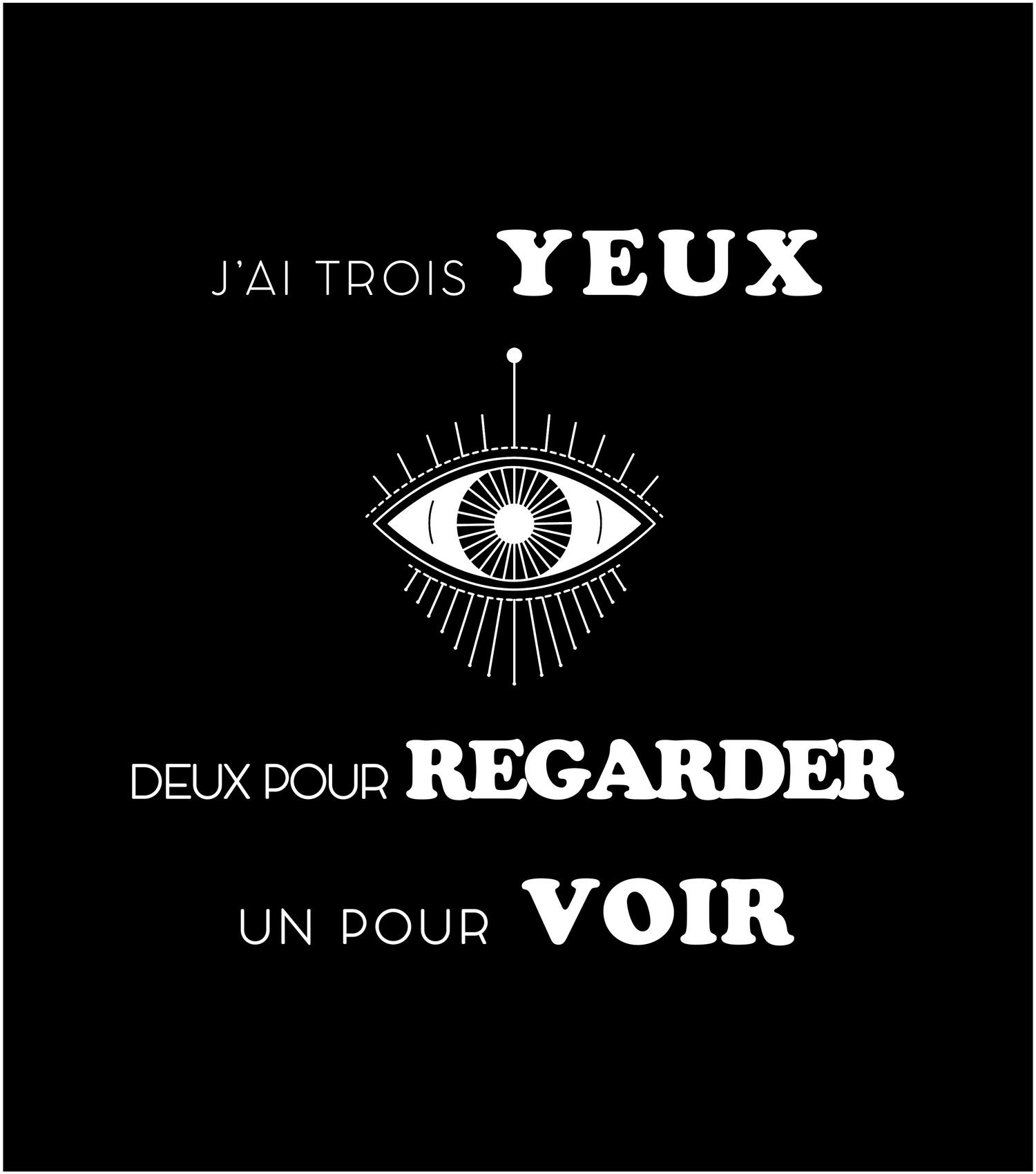 J'ai trois yeux - Vox Consciousness Collection - Vêtements et Accessoires - Portez des mots conscients - Vox Boutique