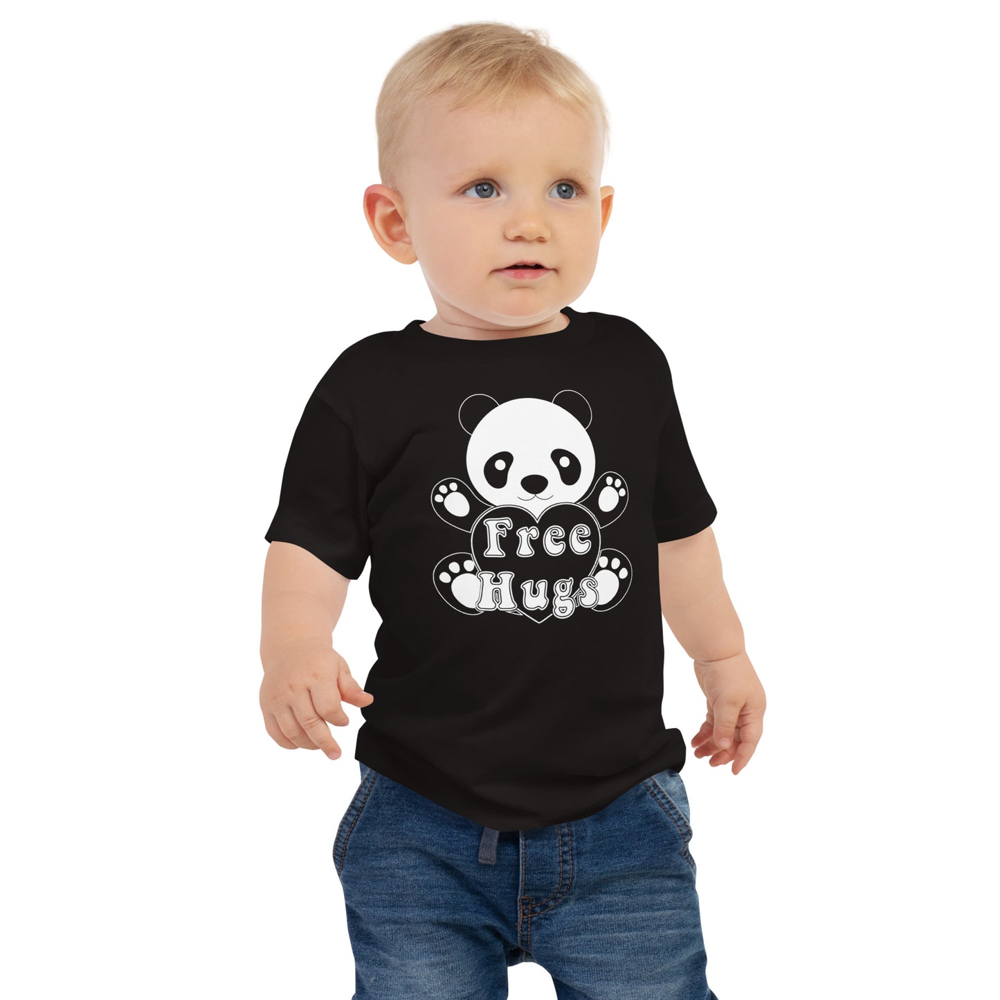 Baby Jersey Short Sleeve Tee - Free Hugs Panda