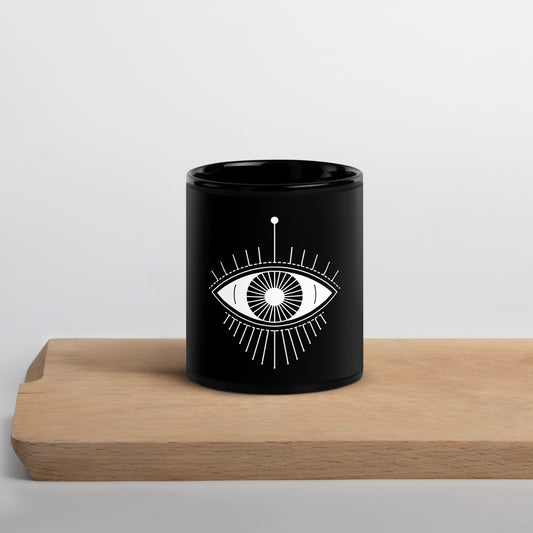 Black Glossy Mug - I Have Three Eyes