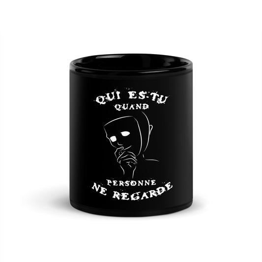 Black Glossy Mug - Qui es-tu