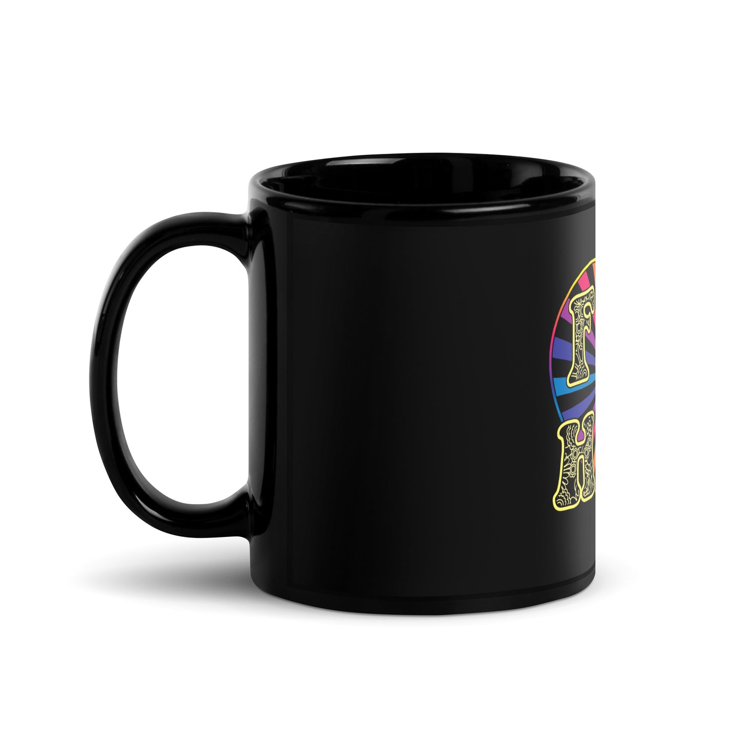 Vox Special - Black Glossy Mug - Free Hugs Color