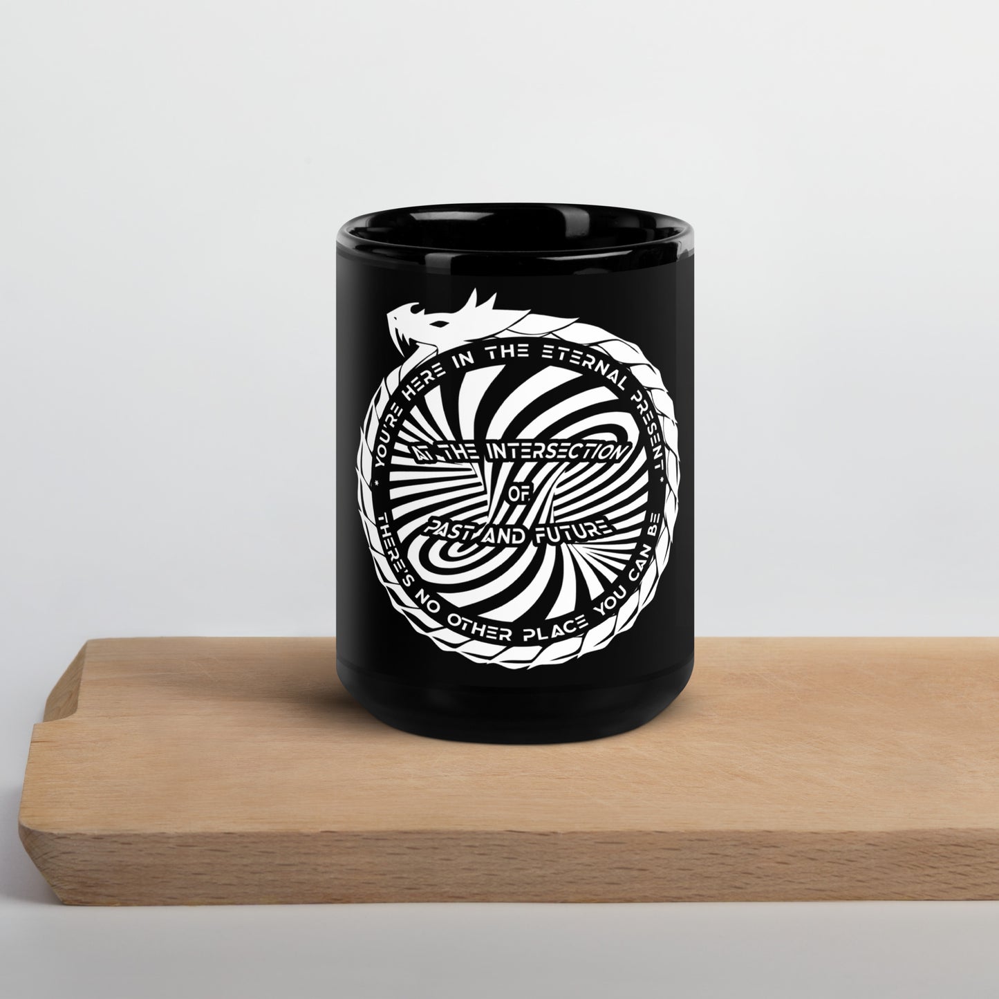 Black Glossy Mug - You are here in the eternal present