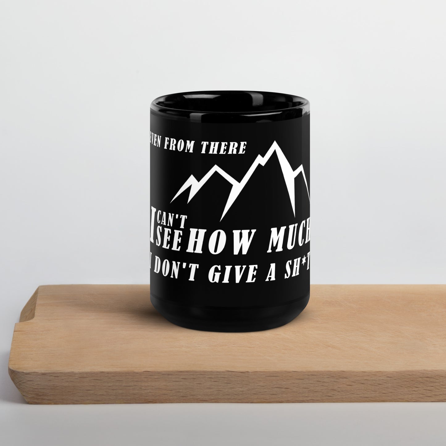 Black Glossy Mug - Even from here