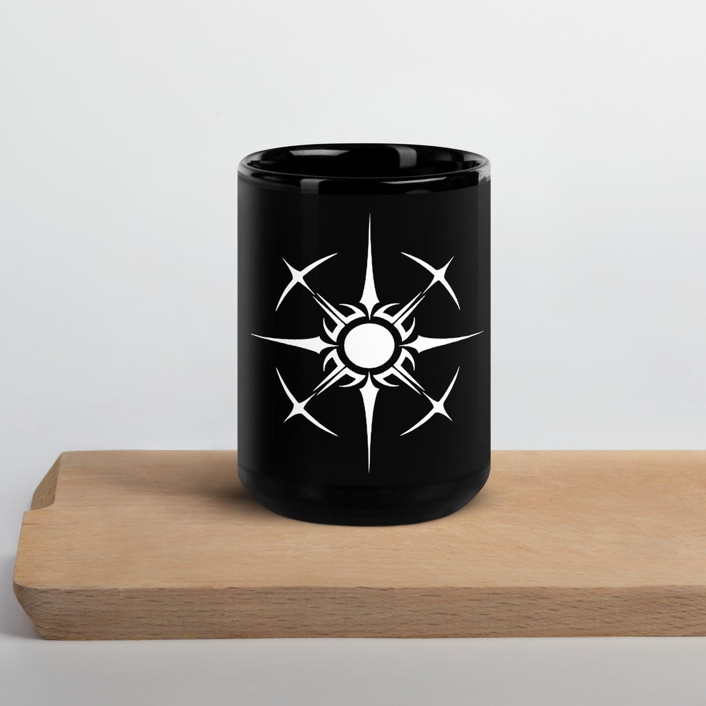 Mug brillant noir - Nos existences reposent entre deux éternités