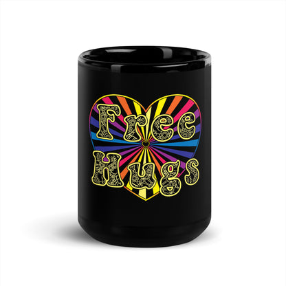 Vox Special - Black Glossy Mug - Free Hugs Color