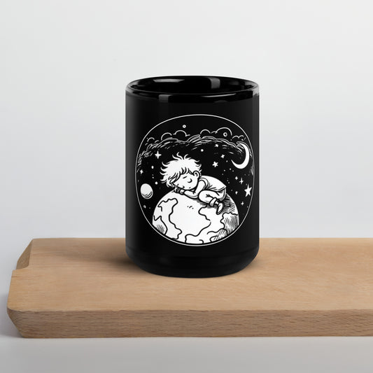 Black Glossy Mug - We don't inherit the Earth