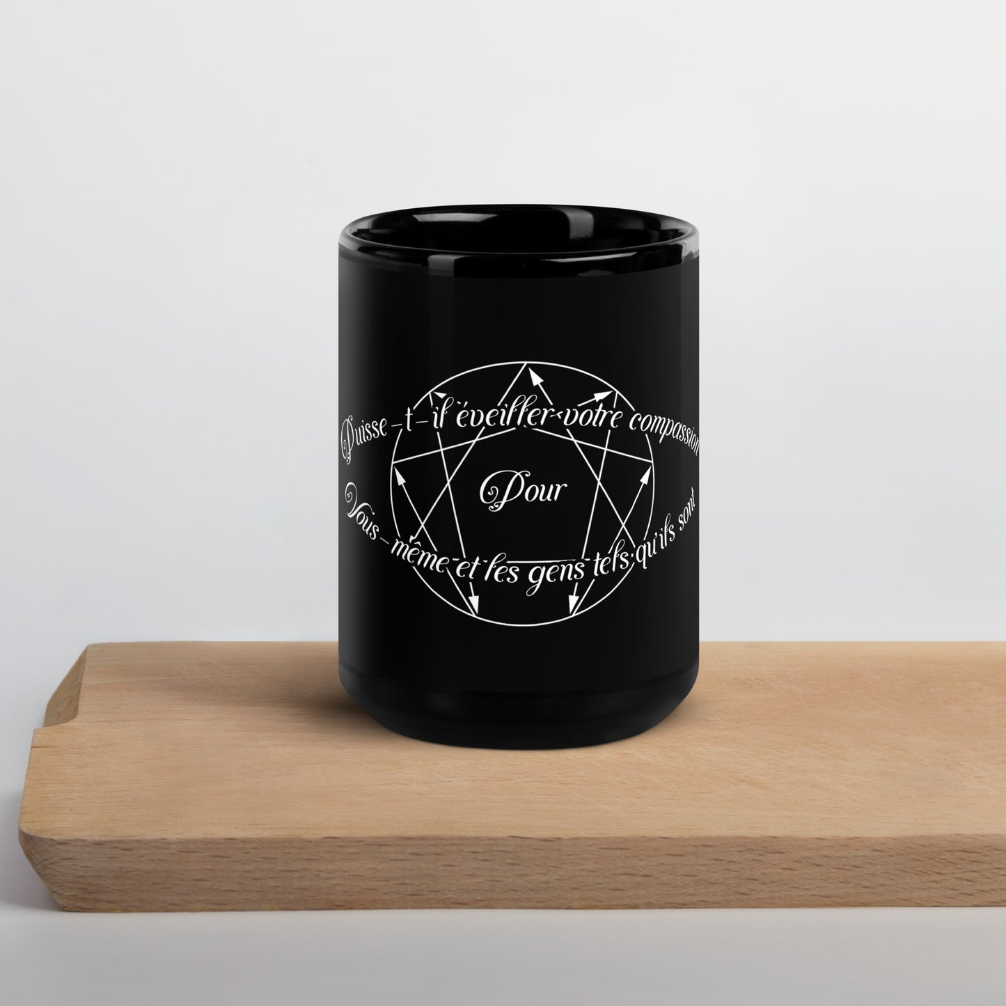 Mug brillant noir - Ennéagramme - Compassion