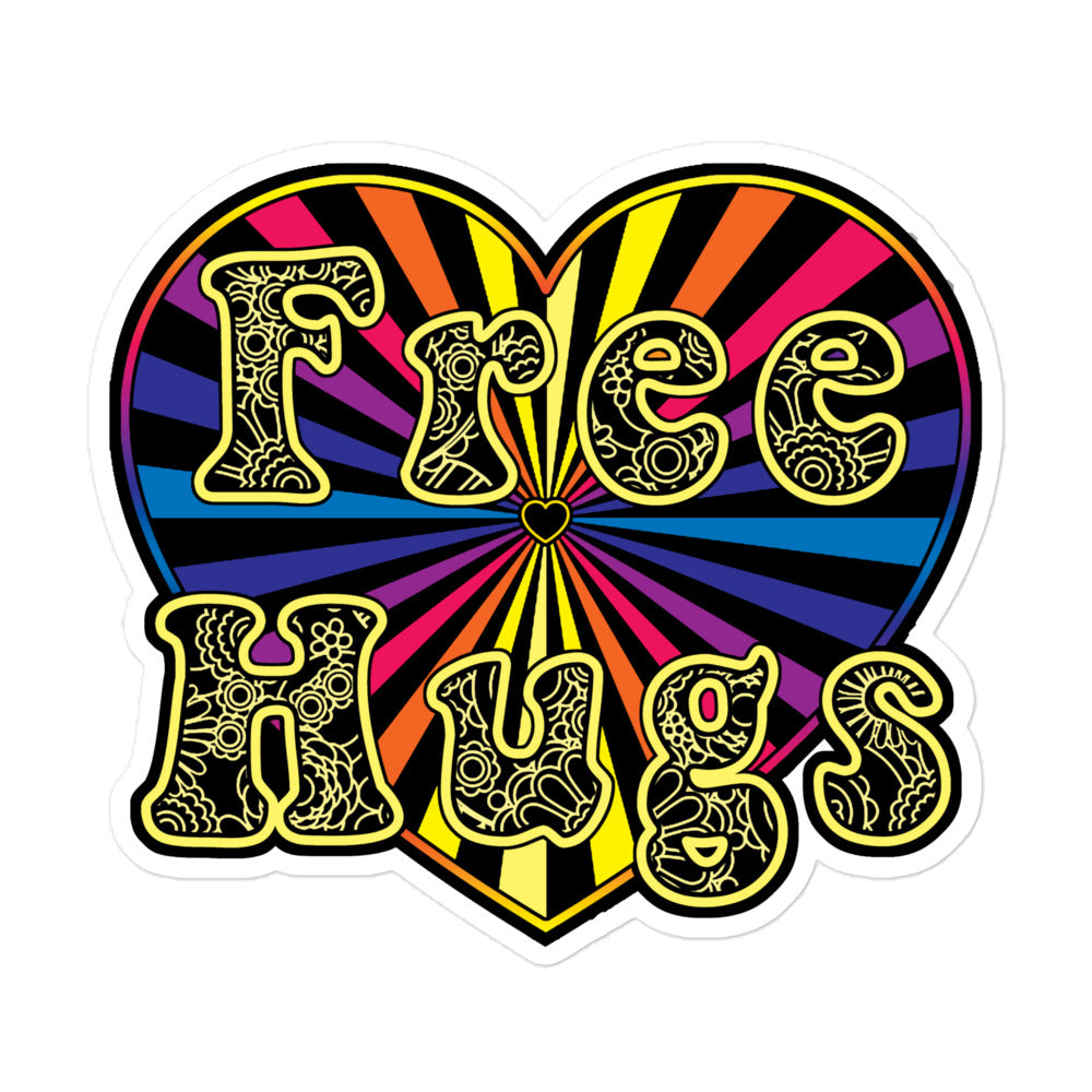 Bubble-free stickers - Free Hugs Color