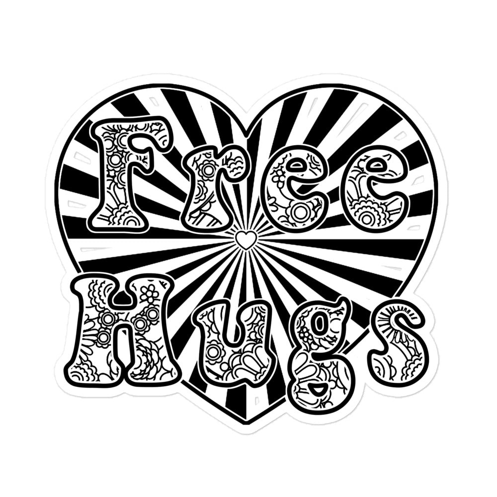 Bubble-free stickers - Free Hugs