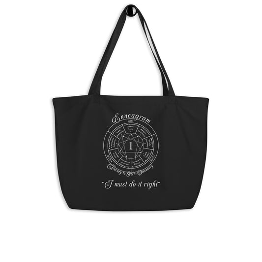 Large organic tote bag - Enneagram type 1