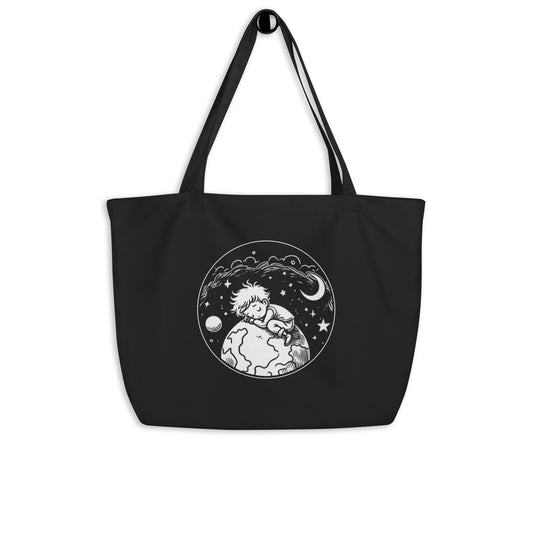 Large organic tote bag - Nous n'héritons pas de la Terre