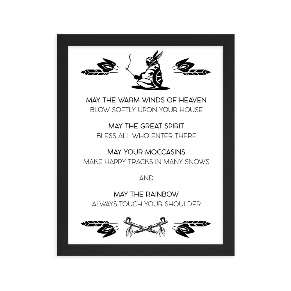 Framed photo paper poster - May the warm winds of Heaven