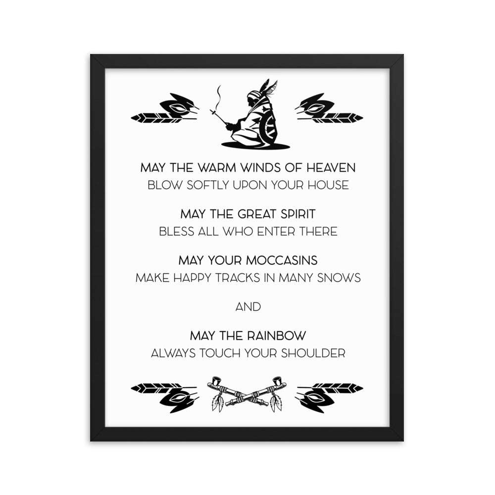 Framed photo paper poster - May the warm winds of Heaven