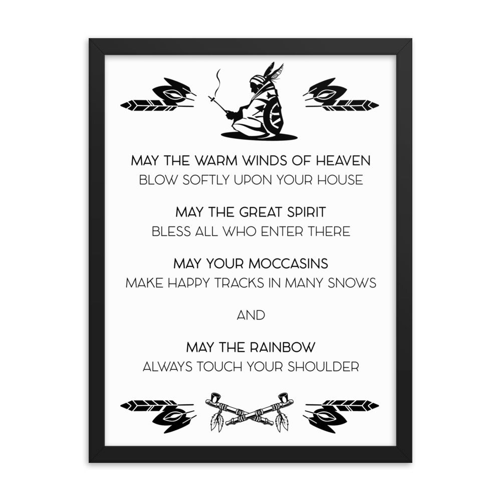 Framed photo paper poster - May the warm winds of Heaven