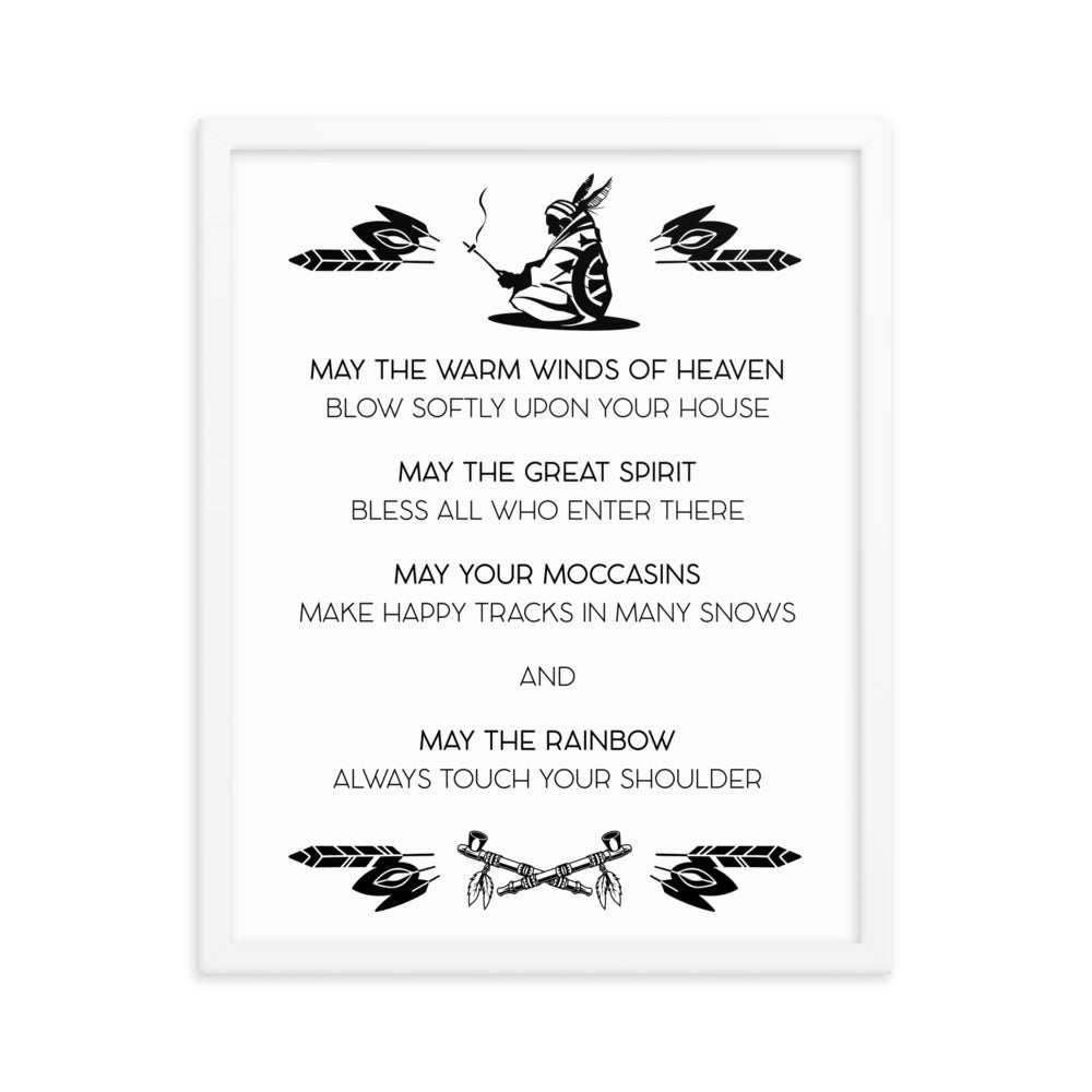 Framed photo paper poster - May the warm winds of Heaven