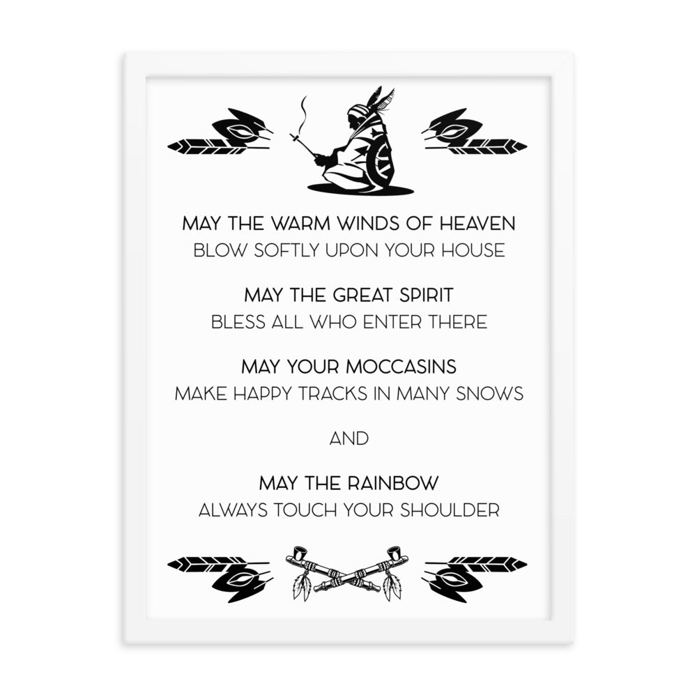 Framed photo paper poster - May the warm winds of Heaven