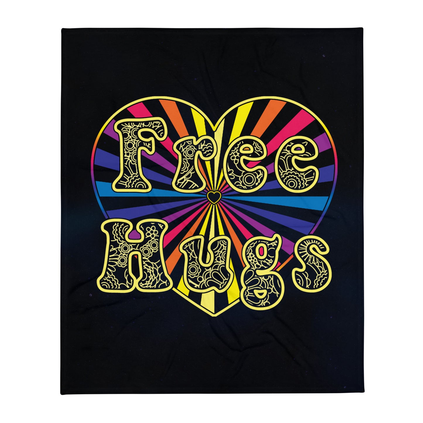 Throw Blanket - Free Hugs Color