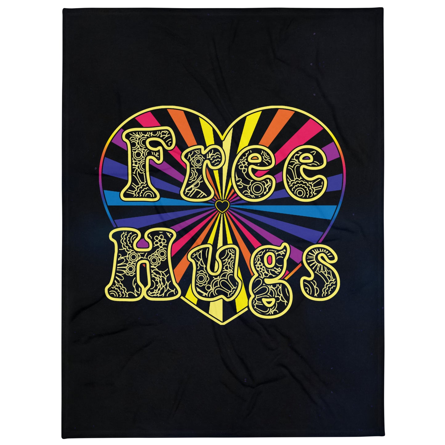 Throw Blanket - Free Hugs Color