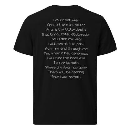 Unisex organic cotton t-shirt - I must not Fear