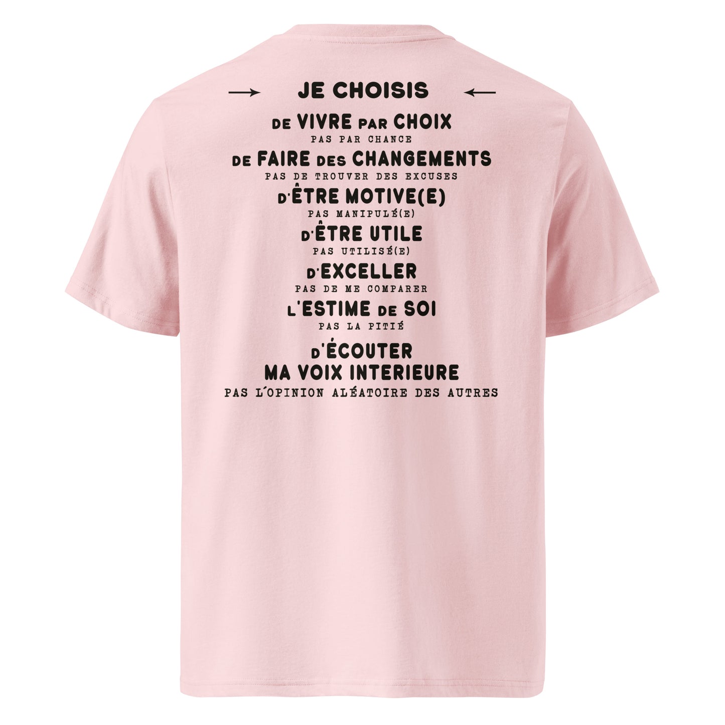 T-shirt unisexe en coton biologique - Je choisis