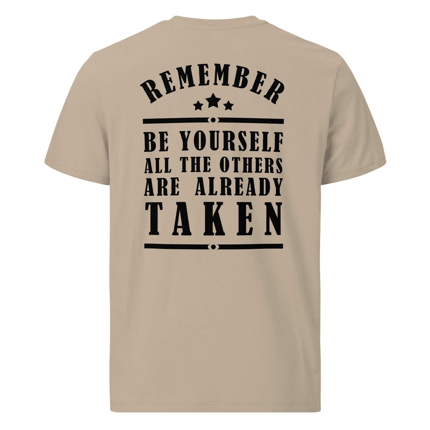 Unisex organic cotton t-shirt - Remember be yourself