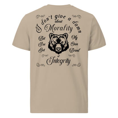 Unisex organic cotton t-shirt - I don't give a Damn about Morality