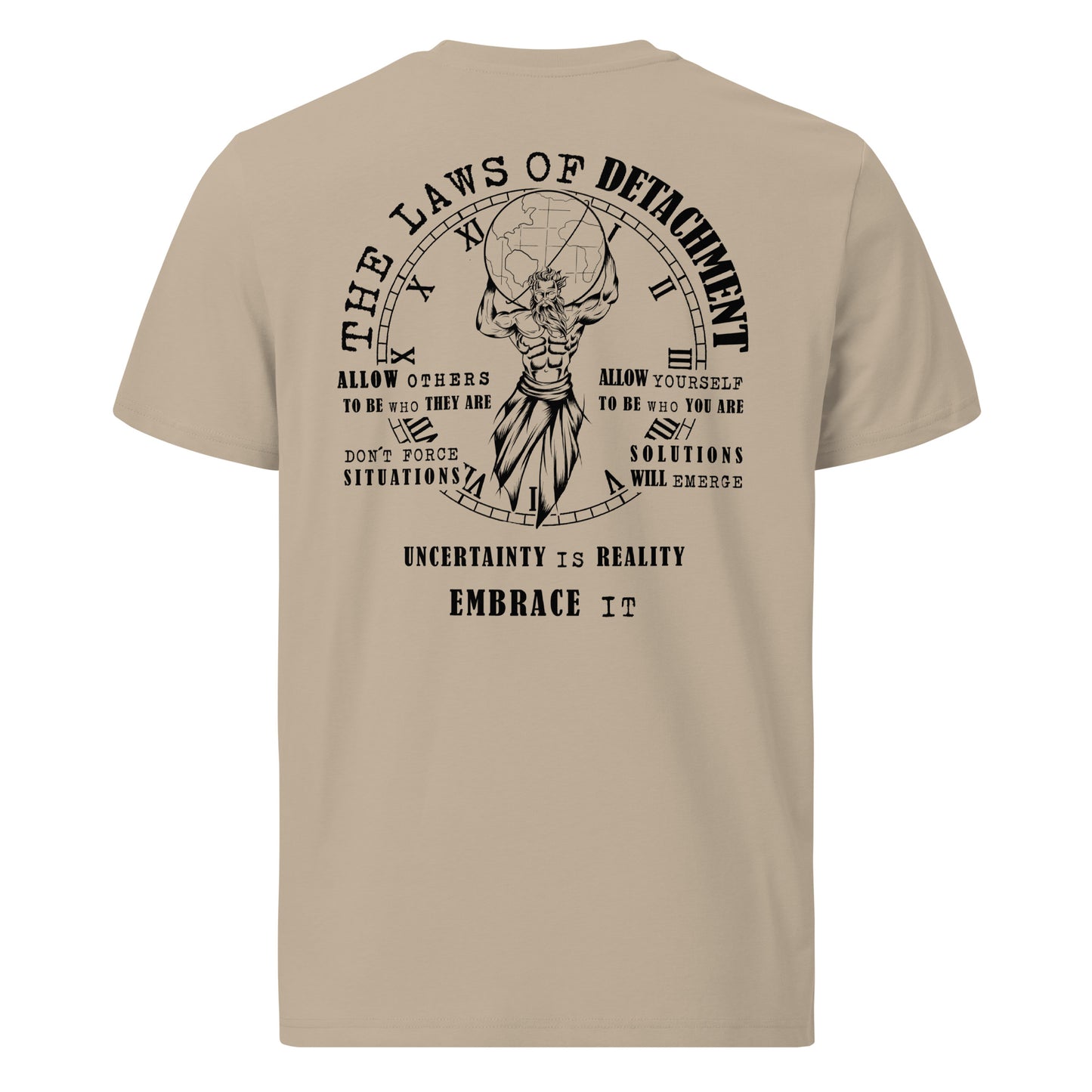 Unisex organic cotton t-shirt - The Laws of Detachment