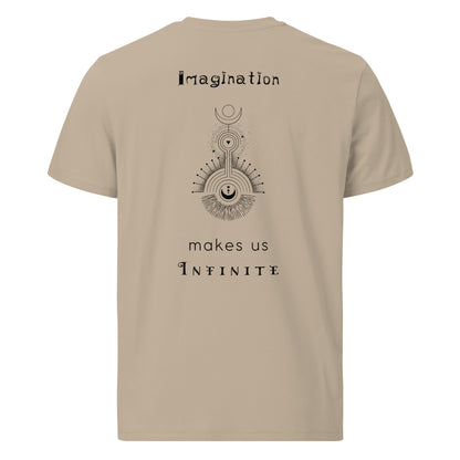 Unisex organic cotton t-shirt - Imagination makes us Infinite