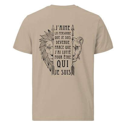 T-shirt unisexe en coton biologique - J'aime la personne que je suis devenue