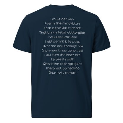 Unisex organic cotton t-shirt - I must not Fear