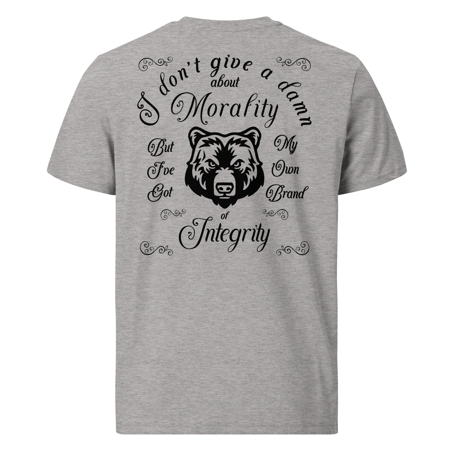 Unisex organic cotton t-shirt - I don't give a Damn about Morality