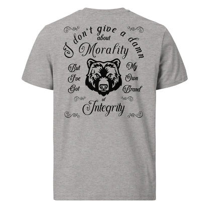 Unisex organic cotton t-shirt - I don't give a Damn about Morality