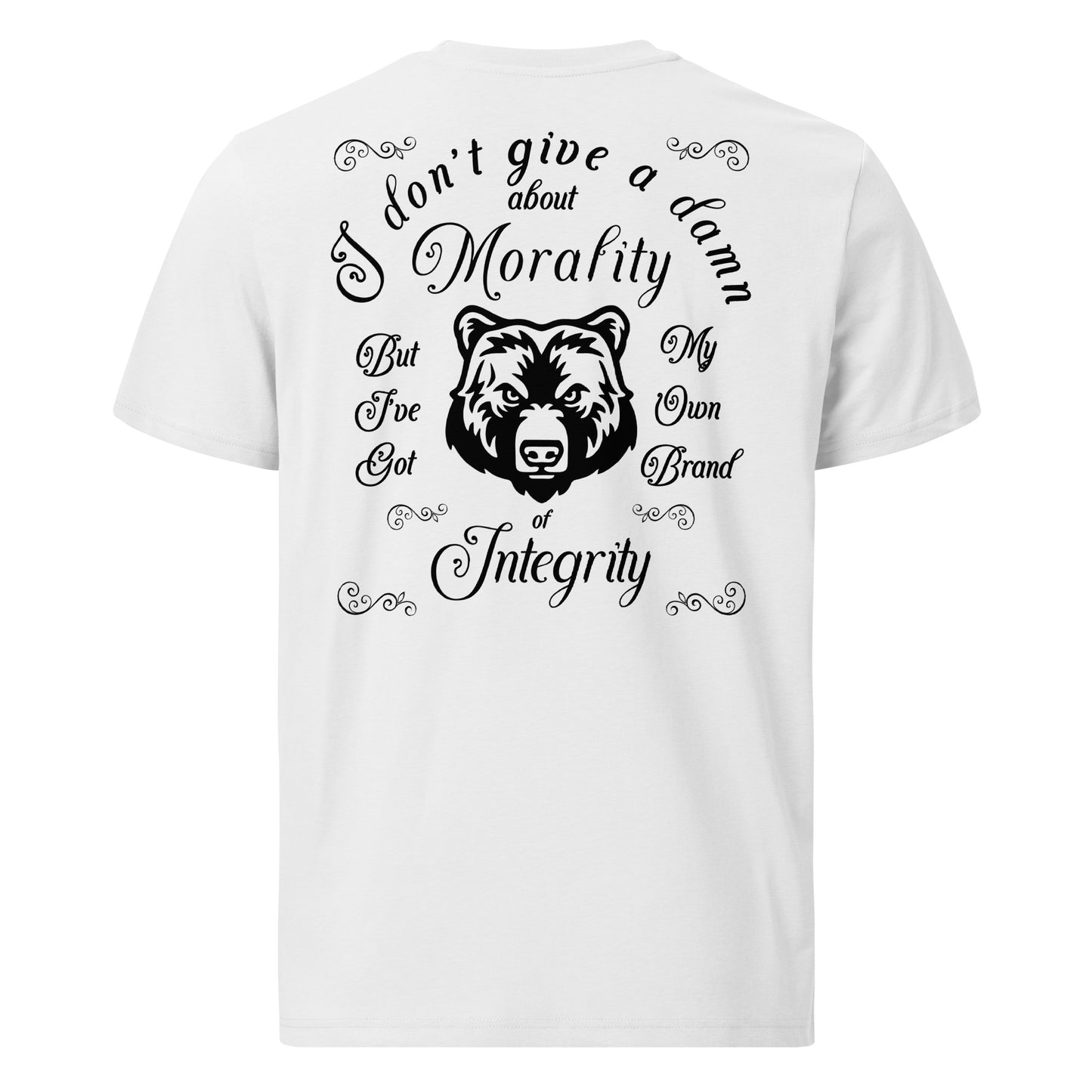 Unisex organic cotton t-shirt - I don't give a Damn about Morality