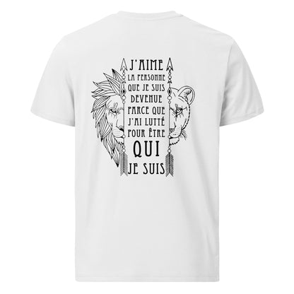 T-shirt unisexe en coton biologique - J'aime la personne que je suis devenue