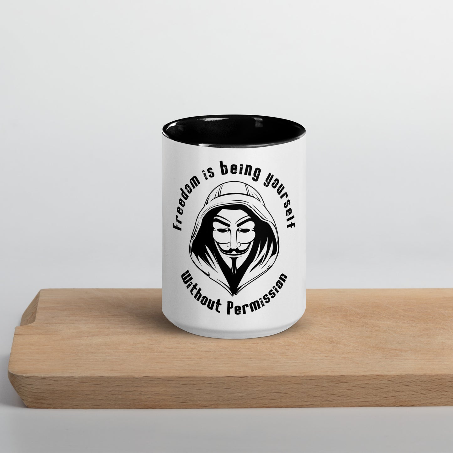 Mug with Color Inside - Freedom is Being Yourself