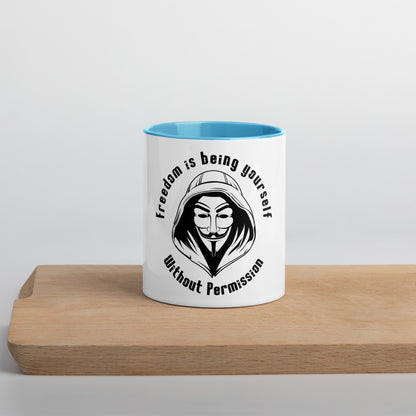 Mug with Color Inside - Freedom is Being Yourself