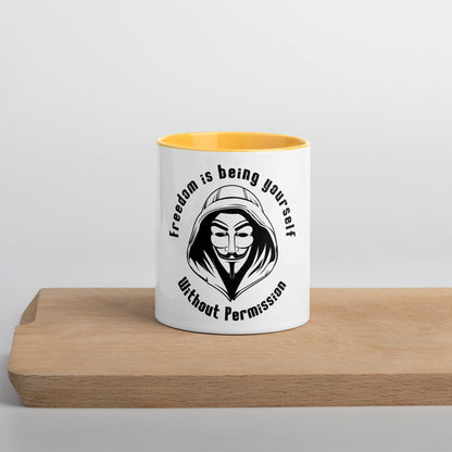 Mug with Color Inside - Freedom is Being Yourself