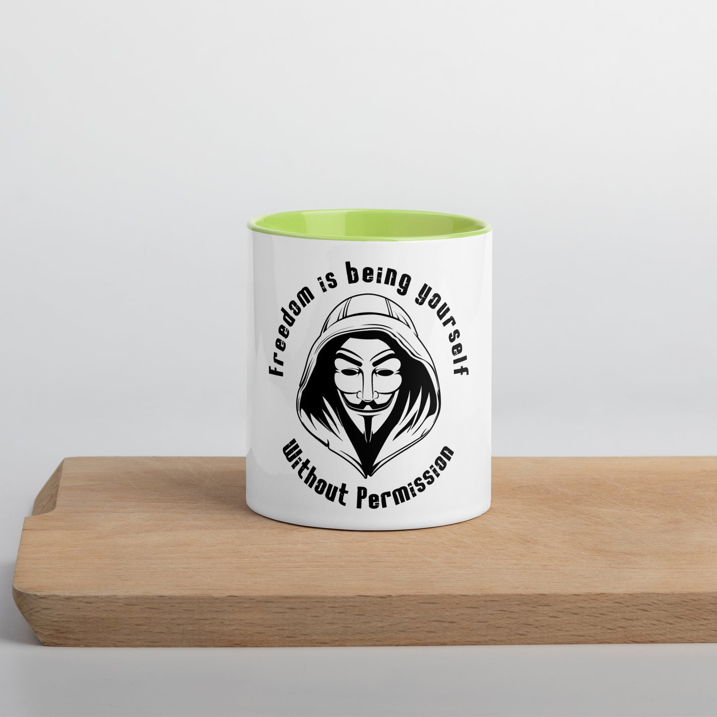 Mug with Color Inside - Freedom is Being Yourself