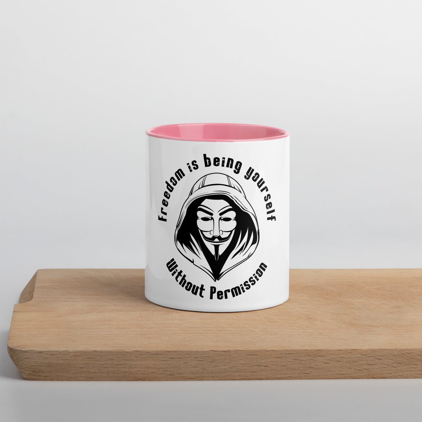 Mug with Color Inside - Freedom is Being Yourself