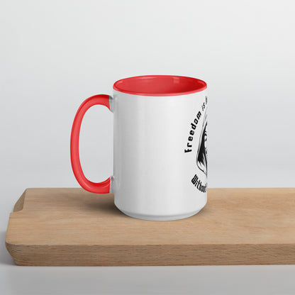 Mug with Color Inside - Freedom is Being Yourself