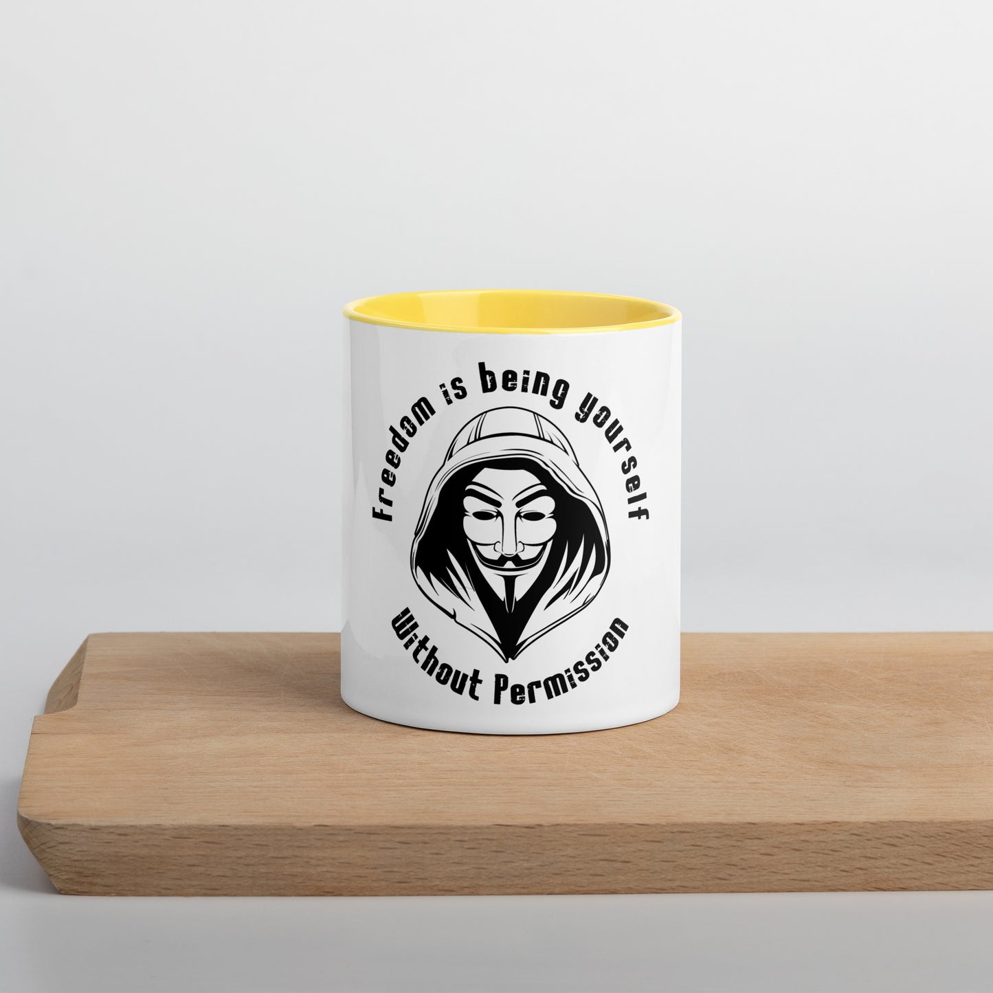 Mug with Color Inside - Freedom is Being Yourself