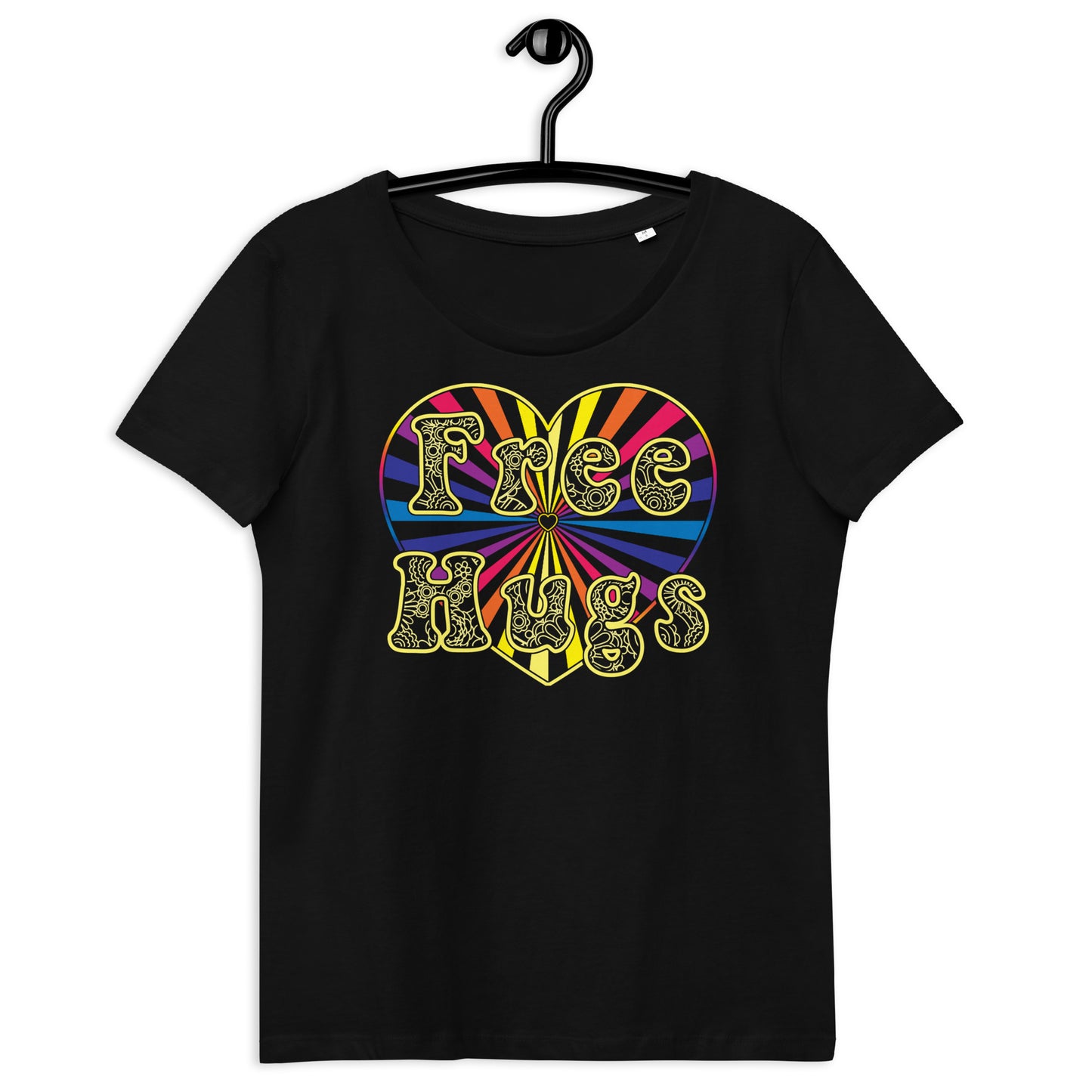 Women's fitted eco tee - Free Hugs Color